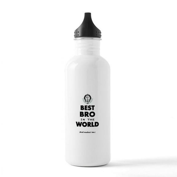 CafePress - The Best In The World Best Bro Water Bottle - Stainless Steel Water Bottle, Sports Bottle, 1.0L