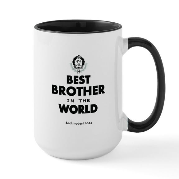 CafePress - The Best In The World Best Brother Mugs - 15 oz Ceramic Large White Novelty Mug