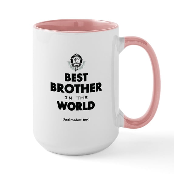 CafePress - The Best In The World Best Brother Mugs - 15 oz Ceramic Large White Novelty Mug