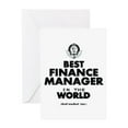 thumbnail image 1 of CafePress - The Best In The World – Finance Manager Greeting C - Greeting Card, Blank Inside Glossy, 1 of 3
