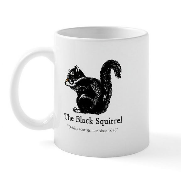 CafePress - The Black Squirrel Mug - 11 oz Ceramic Mug - Novelty Coffee Tea Cup