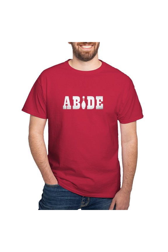 - The Bowling Dude Abides T Shirt - Men's Classic Graphic Cotton T-Shirt