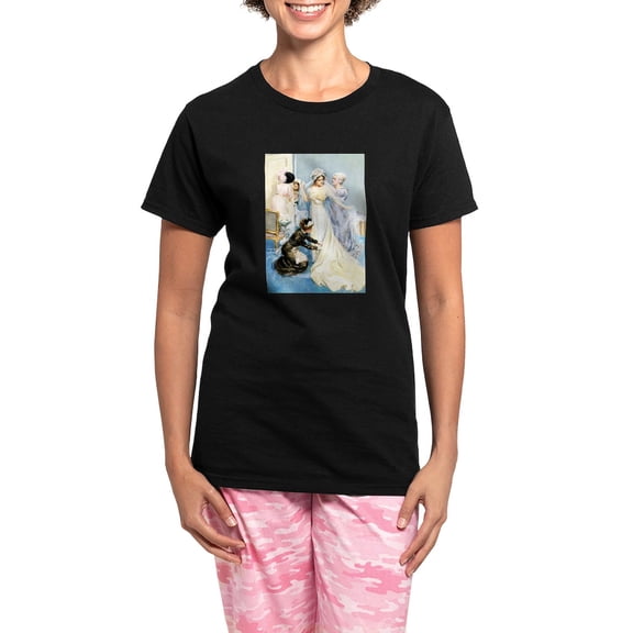 CafePress - The Bride Pajamas - Women's Short Sleeve Print T-Shirt and Pants Dark Cotton Pajama Set
