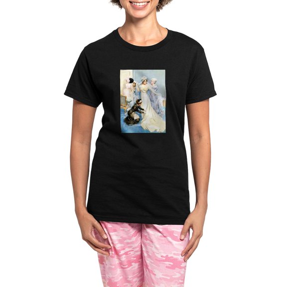 CafePress - The Bride Pajamas - Women's Short Sleeve Print T-Shirt and Pants Dark Cotton Pajama Set