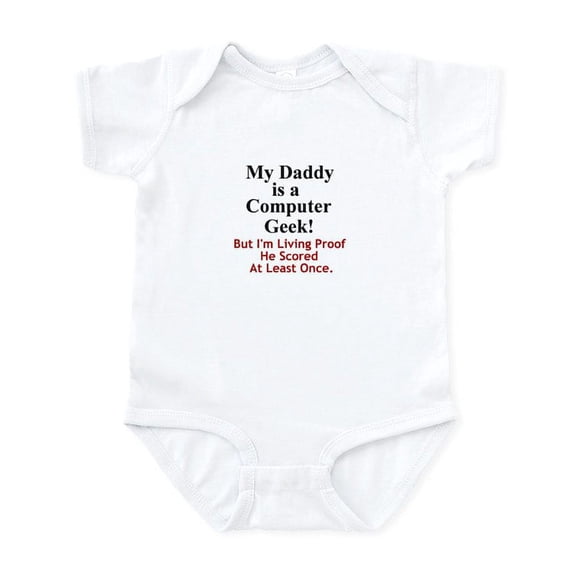 CafePress - The Computer Geek Daddy Infant Suit. - Baby Light Bodysuit, Size Newborn - 24 Months