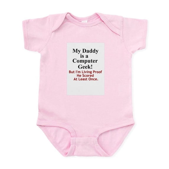CafePress - The Computer Geek Daddy Infant Suit. - Baby Light Bodysuit, Size Newborn - 24 Months