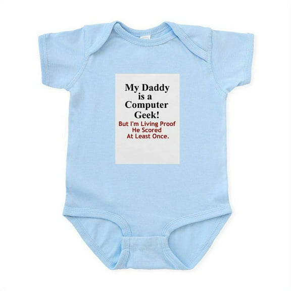 CafePress - The Computer Geek Daddy Infant Suit. - Baby Light Bodysuit, Size Newborn - 24 Months