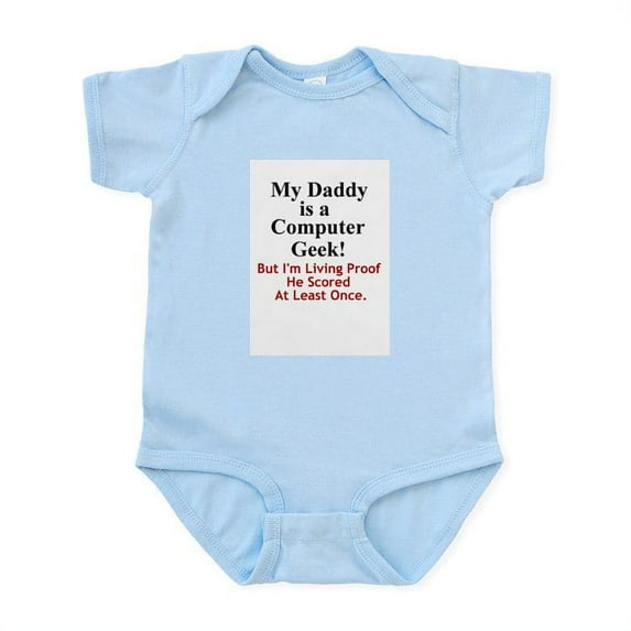 CafePress - The Computer Geek Daddy Infant Suit. - Baby Light Bodysuit, Size Newborn - 24 Months