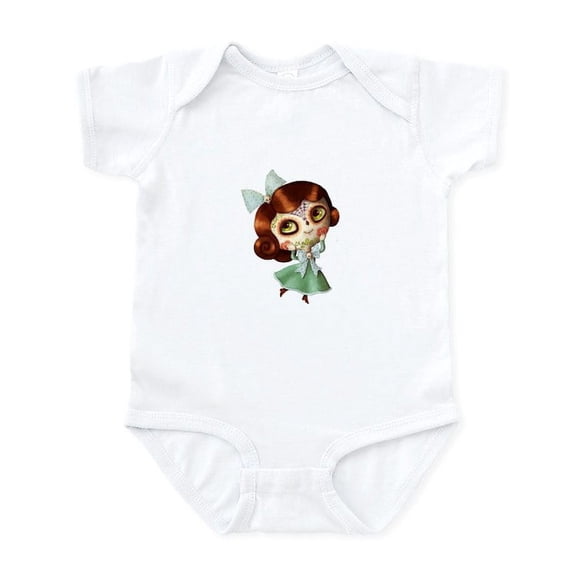 CafePress - The Day Of The Dead Vintage Doll Body Suit - Baby Light Bodysuit, Size Newborn - 24 Months