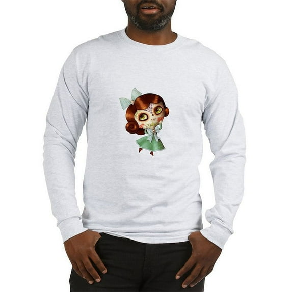 CafePress - The Day Of The Dead Vintage Doll Long Sleeve T Shi - Unisex Cotton Long Sleeve T-Shirt
