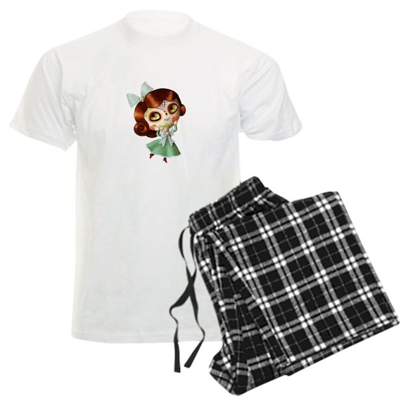 CafePress - The Day Of The Dead Vintage Doll Pajamas - Men's Light Loose Fit Cotton Pajama Set