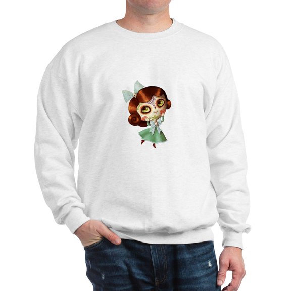 CafePress - The Day Of The Dead Vintage Doll Sweatshirt - Crew Neck Sweatshirt