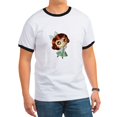 thumbnail image 1 of CafePress - The Day Of The Dead Vintage Doll T Shirt - 100% Cotton Ringed T-Shirt, 1 of 4
