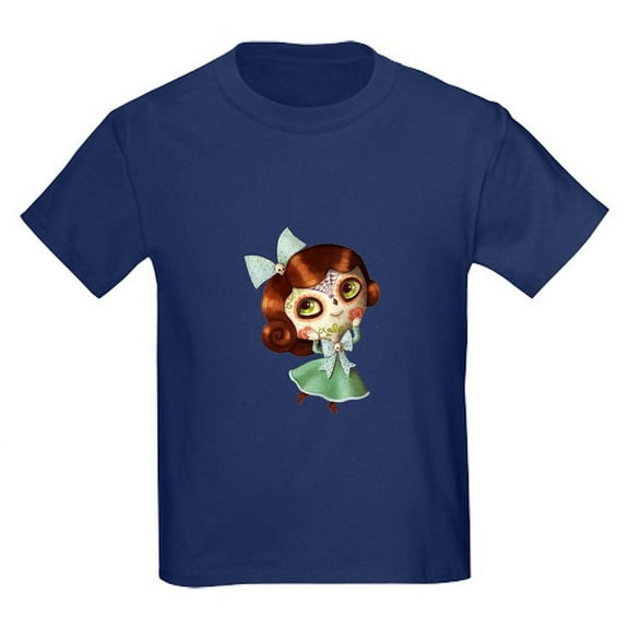 CafePress - The Day Of The Dead Vintage Doll T Shirt - Dark T-Shirt Kids XS-XL