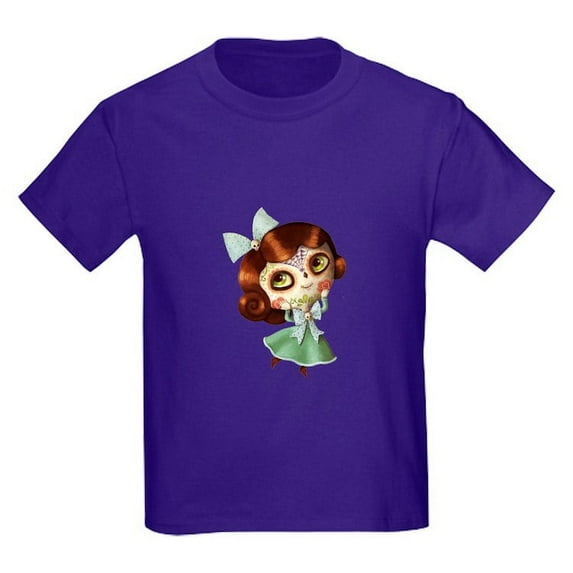 CafePress - The Day Of The Dead Vintage Doll T Shirt - Dark T-Shirt Kids XS-XL