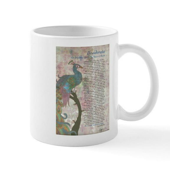 CafePress - The Desiderata Poem By Max Ehrmann Mug - 11 oz Ceramic Mug - Novelty Coffee Tea Cup