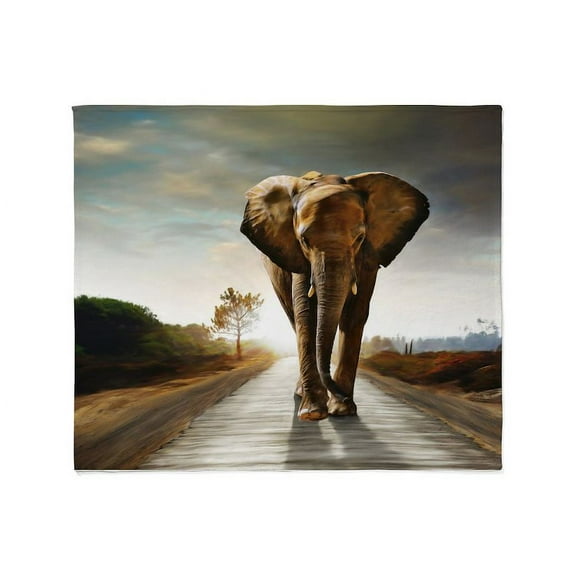CafePress - The Elephant Throw Blanket - Soft Fleece Throw Blanket, 50"x60" for All Ages