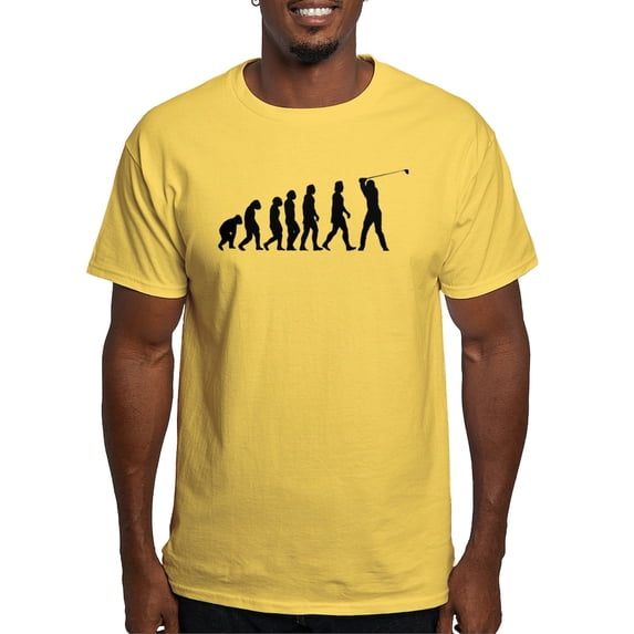 CafePress - The Evolution Of Golf Light T Shirt - Men's Classic Graphic T-Shirt