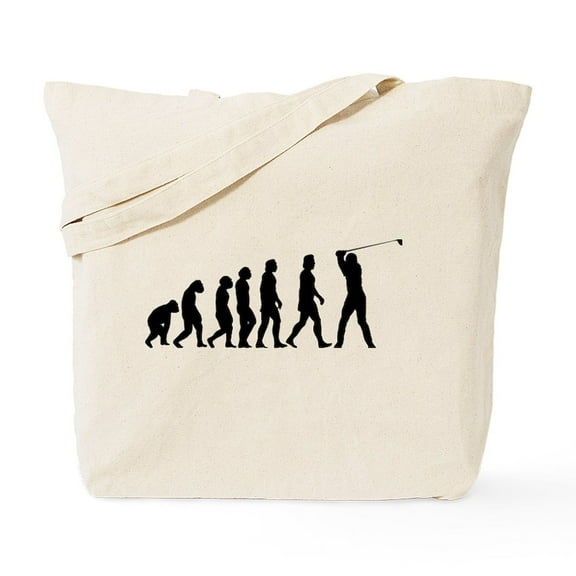 CafePress - The Evolution Of Golf Tote Bag - Unisex Canvas Tote Bag, Beige, 1-Piece
