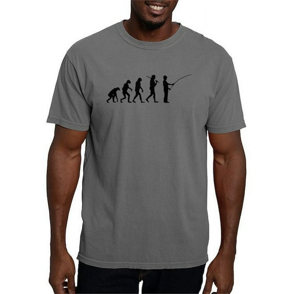 CafePress - The Evolution Of The Fly Fisherman Men's Comfort C - Mens Comfort Colors Shirt