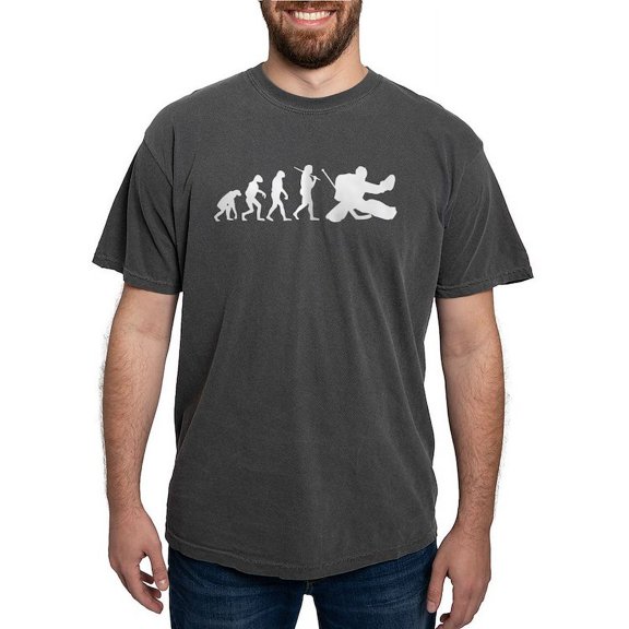 CafePress - The Evolution Of The Hockey Goalie T Shirt - Mens Comfort Colors Shirt