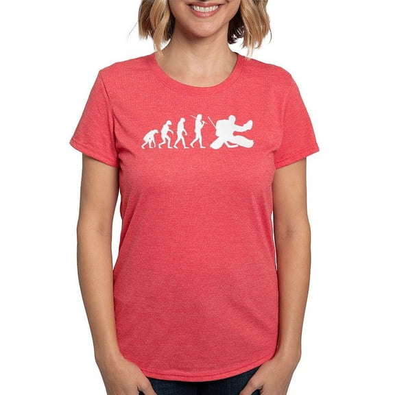 CafePress - The Evolution Of The Hockey Goalie Womens Tri Blen - Womens Tri-blend T-Shirt