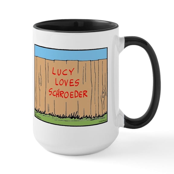 CafePress - The Fence Large Mug - 15 oz Ceramic Large White Novelty Mug