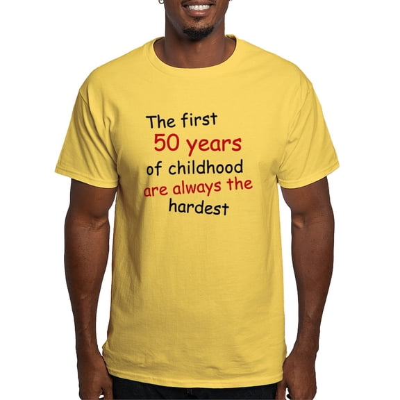CafePress - The First 50 Years Of Childhood T Shirt - Men's Classic Graphic T-Shirt