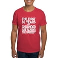 thumbnail image 1 of CafePress - The First 80 Years Of Childhood Are Always The Har - Men's Classic Graphic Cotton T-Shirt, 1 of 4