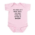 thumbnail image 1 of CafePress - The First Thing Im Eating Is Bacon Body Suit - Baby Light Bodysuit, Size Newborn - 24 Months, 1 of 4