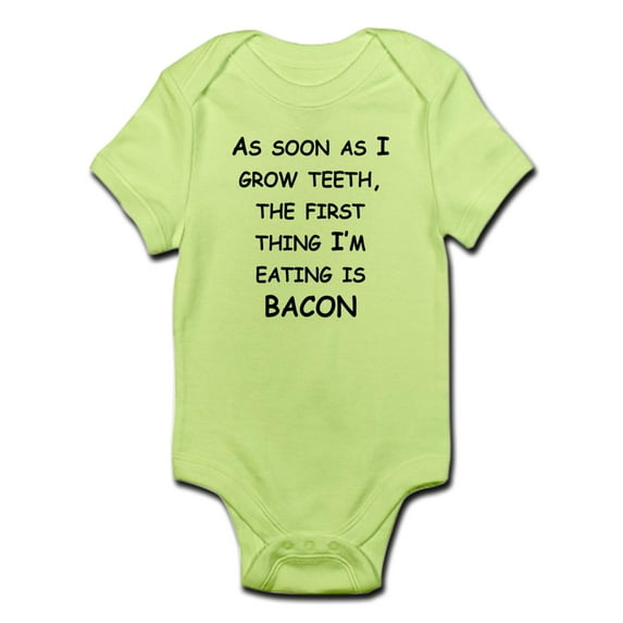 CafePress - The First Thing Im Eating Is Bacon Body Suit - Baby Light Bodysuit