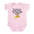 thumbnail image 1 of CafePress - The First Thing Im Eating Is Pizza Body Suit - Baby Light Bodysuit, Size Newborn - 24 Months, 1 of 4