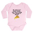 thumbnail image 1 of CafePress - The First Thing Im Eating Is Pizza Body Suit - Long Sleeve Cotton Baby Bodysuit, 1 of 4