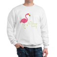 thumbnail image 1 of CafePress - The Flamingo Lady Sweatshirt - Crew Neck Sweatshirt, 1 of 4