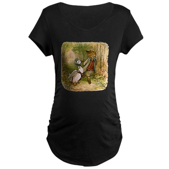 CafePress - The Fox And Jemima Puddle D Maternity Dark T Shirt - Maternity Dark T-Shirt