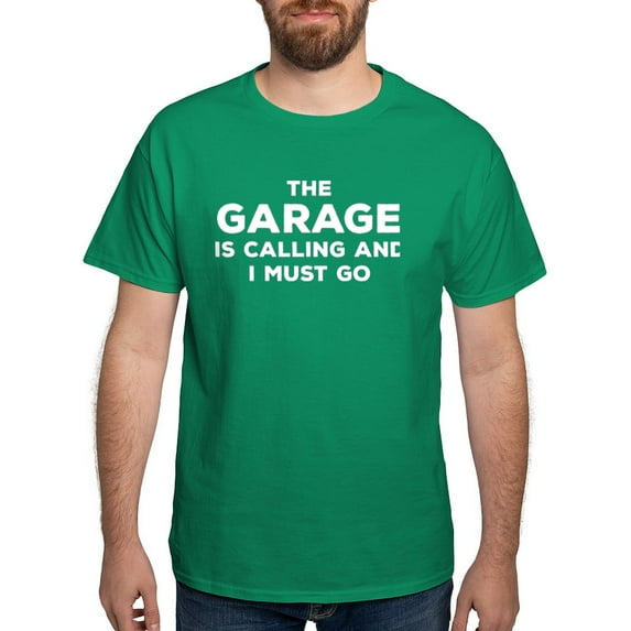 CafePress - The Garage Is Calling T Shirt - Men's Classic Graphic Cotton T-Shirt