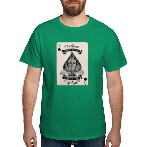 CafePress - The Ghost Of Kyiv Ace Of Spades Pro Ukra T Shirt - Men's Classic Graphic Cotton T-Shirt