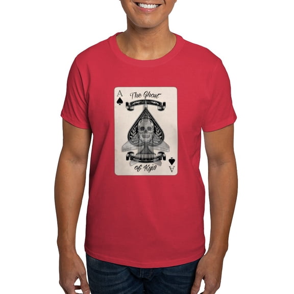 CafePress - The Ghost Of Kyiv Ace Of Spades Pro Ukra T Shirt - Men's Classic Graphic Cotton T-Shirt