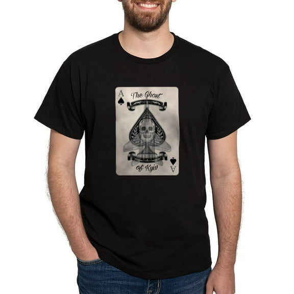 CafePress - The Ghost Of Kyiv Ace Of Spades Pro Ukra T Shirt - Men's Classic Graphic Cotton T-Shirt