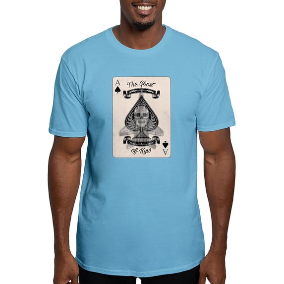 CafePress - The Ghost Of Kyiv Ace Of Spades Pro Ukra T Shirt - Fitted T-Shirt, Vintage Fit Soft Cotton Tee