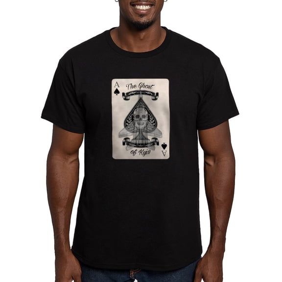 CafePress - The Ghost Of Kyiv Ace Of Spades Pro Ukra T Shirt - Men's Fitted T-Shirt