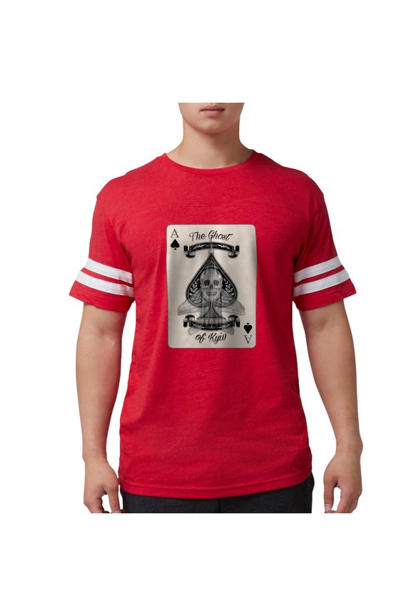 - The Ghost Of Kyiv Ace Of Spades Pro Ukra T Shirt - Mens Football Shirt