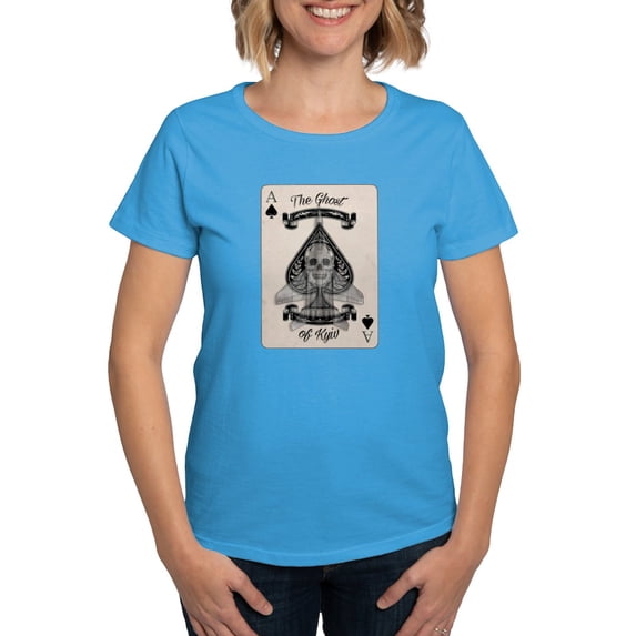 CafePress - The Ghost Of Kyiv Ace Of Spades Pro Ukra T Shirt - Women's Traditional Fit Dark T-Shirt