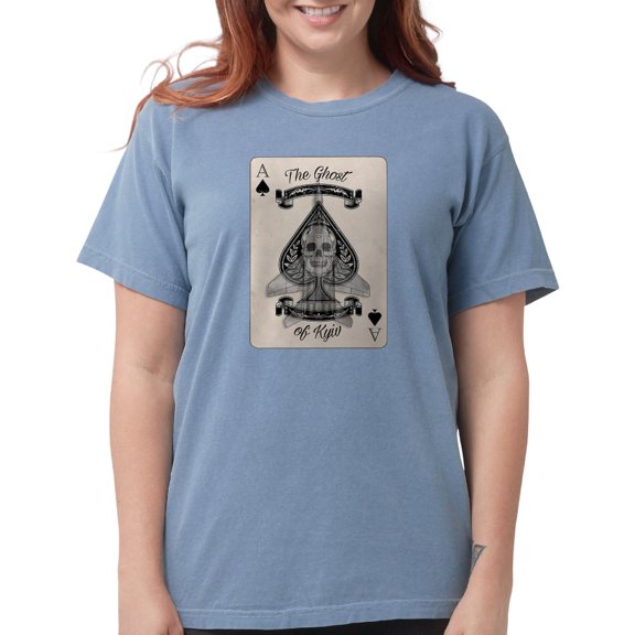 CafePress - The Ghost Of Kyiv Ace Of Spades Pro Ukra T Shirt - Womens Comfort Colors® Shirt