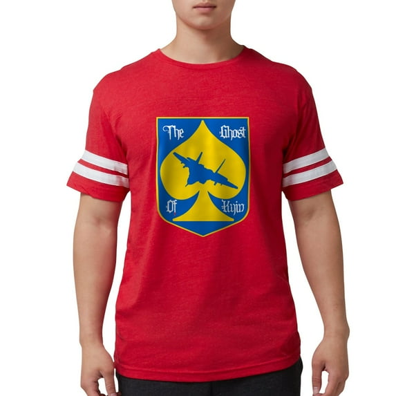 CafePress - The Ghost Of Kyiv Card Pro Ukraine Suppo T Shirt - Mens Football Shirt