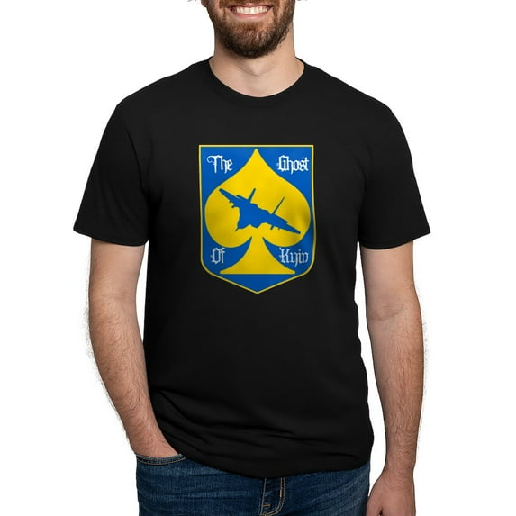 CafePress - The Ghost Of Kyiv Card Pro Ukraine Suppo T Shirt - Mens Tri-blend T-Shirt