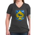 thumbnail image 1 of CafePress - The Ghost Of Kyiv Card Pro Ukraine Suppo T Shirt - Women's V-Neck Dark T-Shirt, 1 of 1