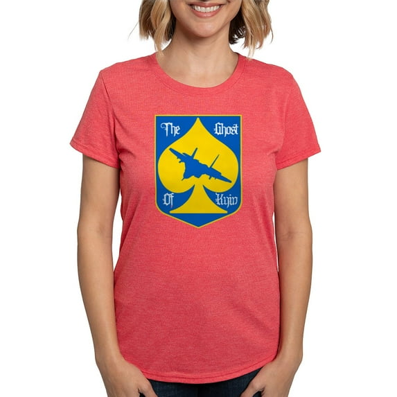 CafePress - The Ghost Of Kyiv Card Pro Ukraine Suppo T Shirt - Womens Tri-blend T-Shirt