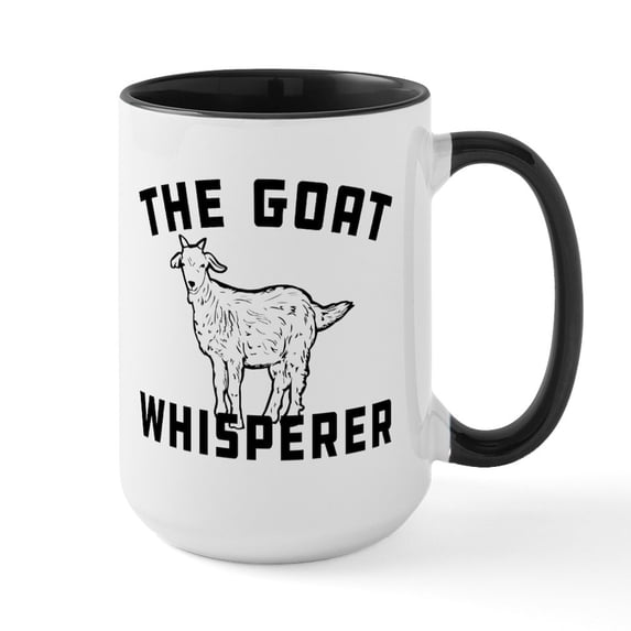 CafePress - The Goat Whisperer Mugs - 15 oz Ceramic Large White Novelty Mug