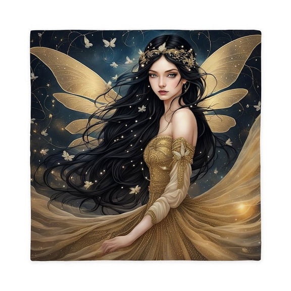 CafePress - The Golden Fairy - Queen Duvet
